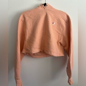 Champion Peach Long Sleeve Cropped Hoodie